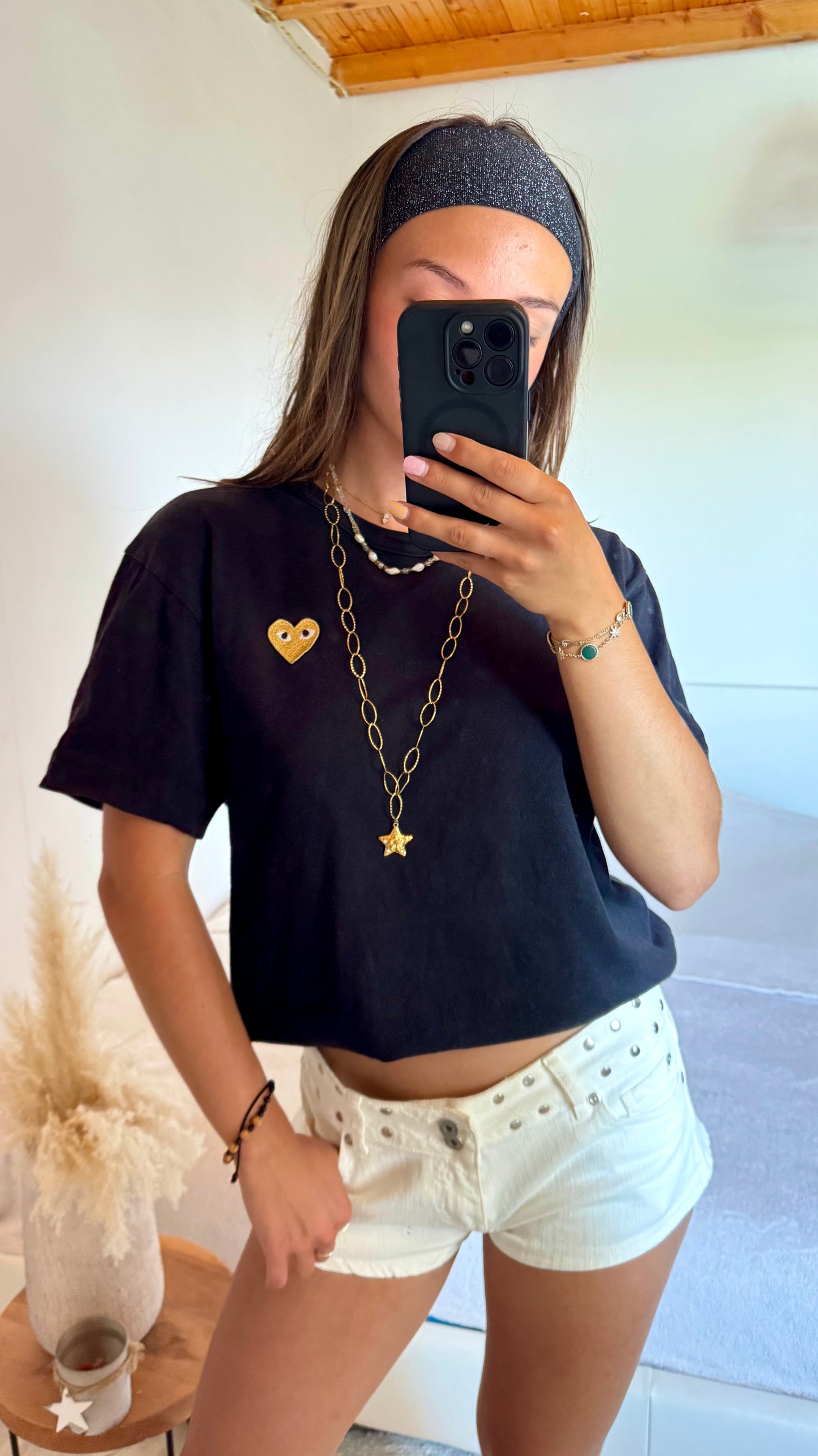 T-shirt noir doré Comme des Garçons - M/L