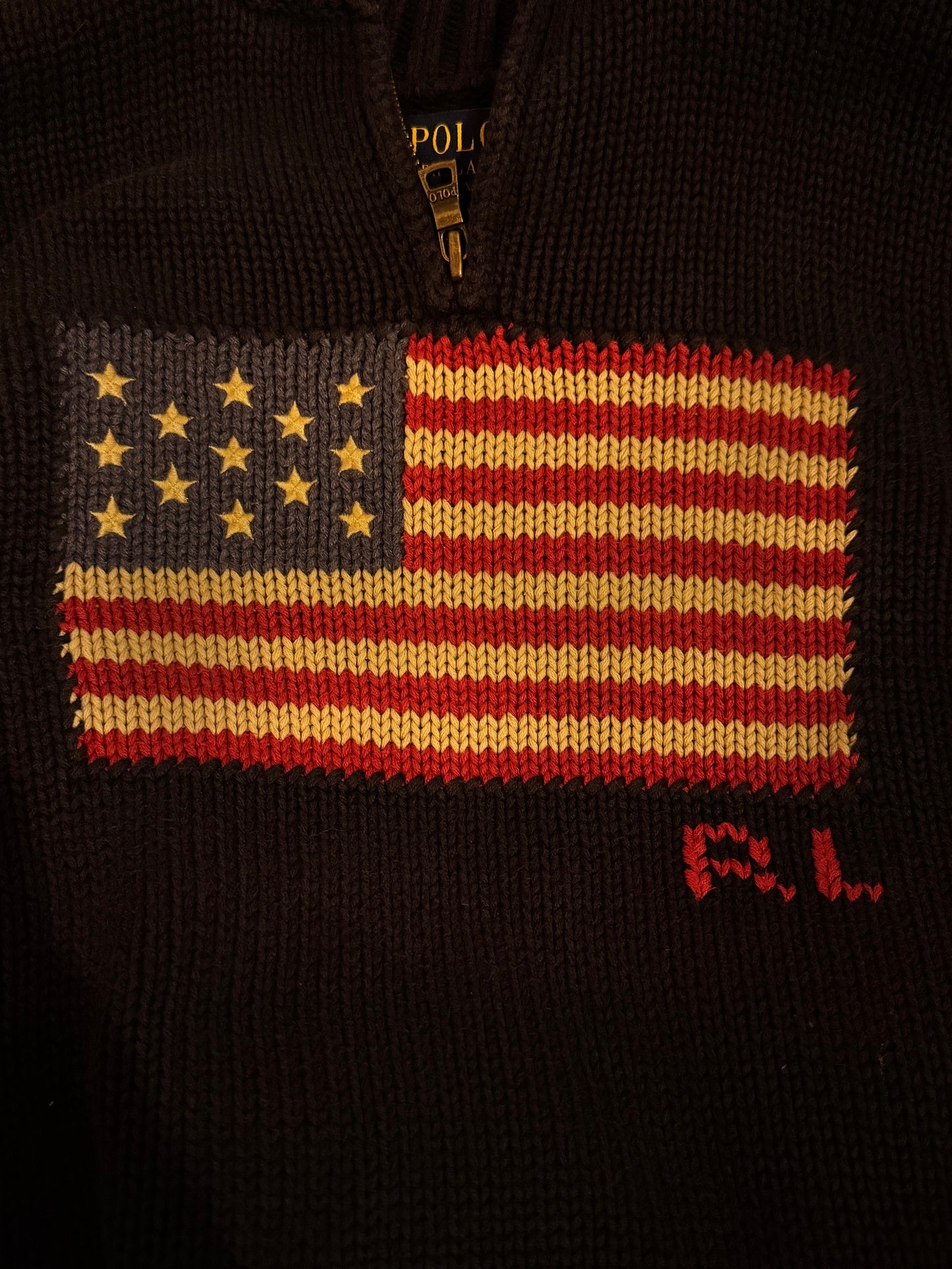 Pull demi-zip American Flag Ralph Lauren - XS