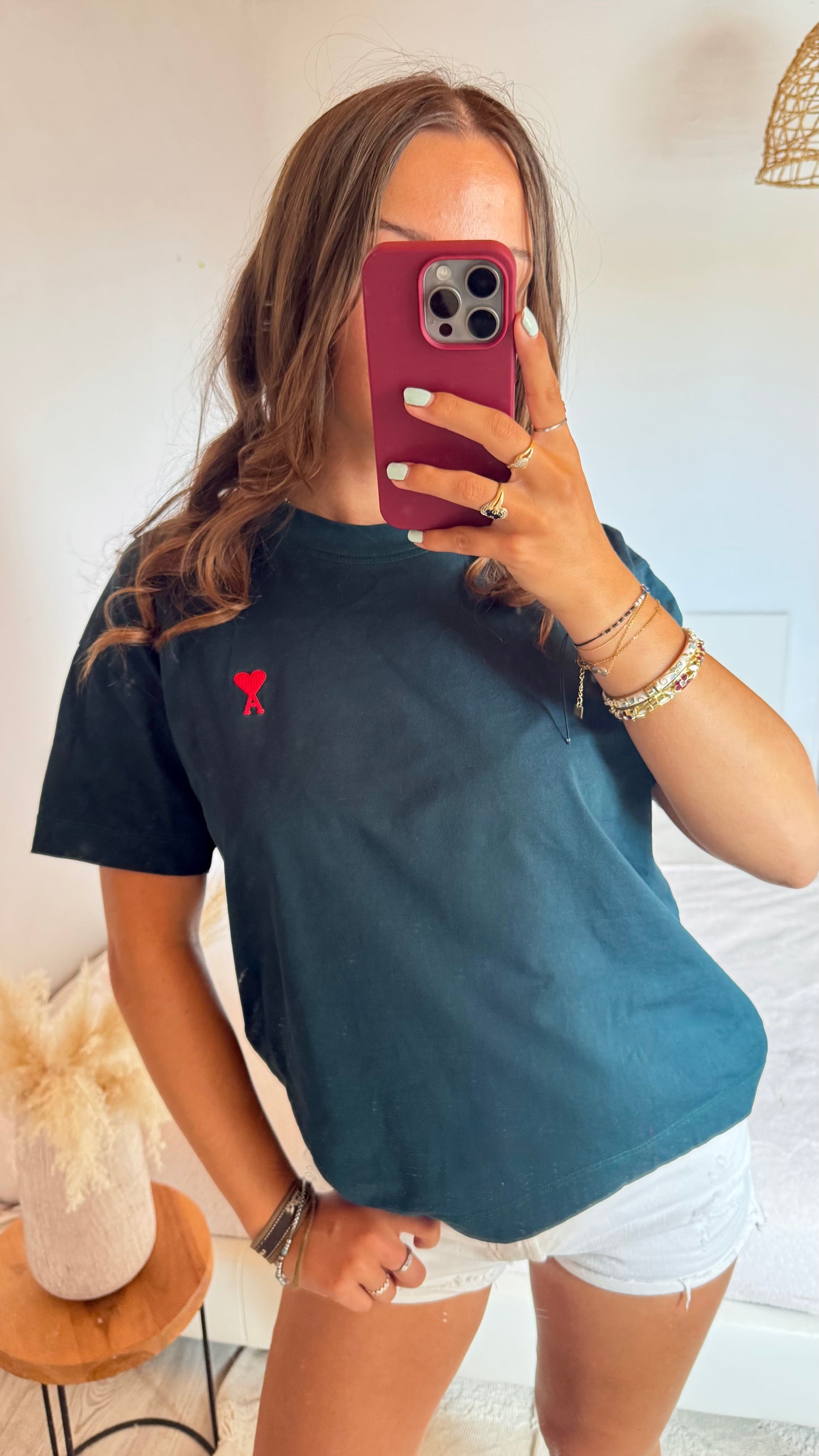 T-shirt vert foncé Ami Paris - M