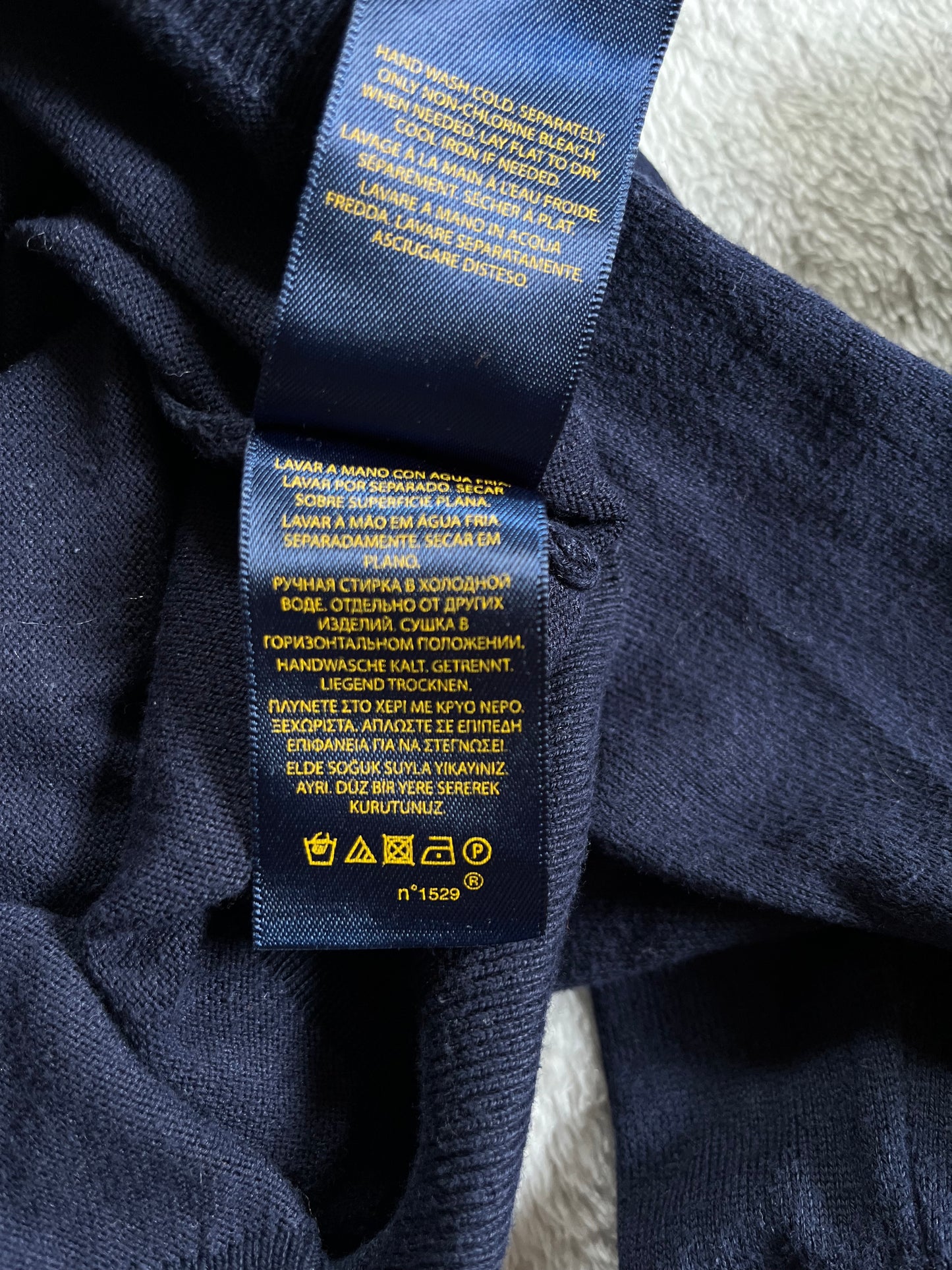 Pull col V bleu marine Ralph Lauren - L/XL