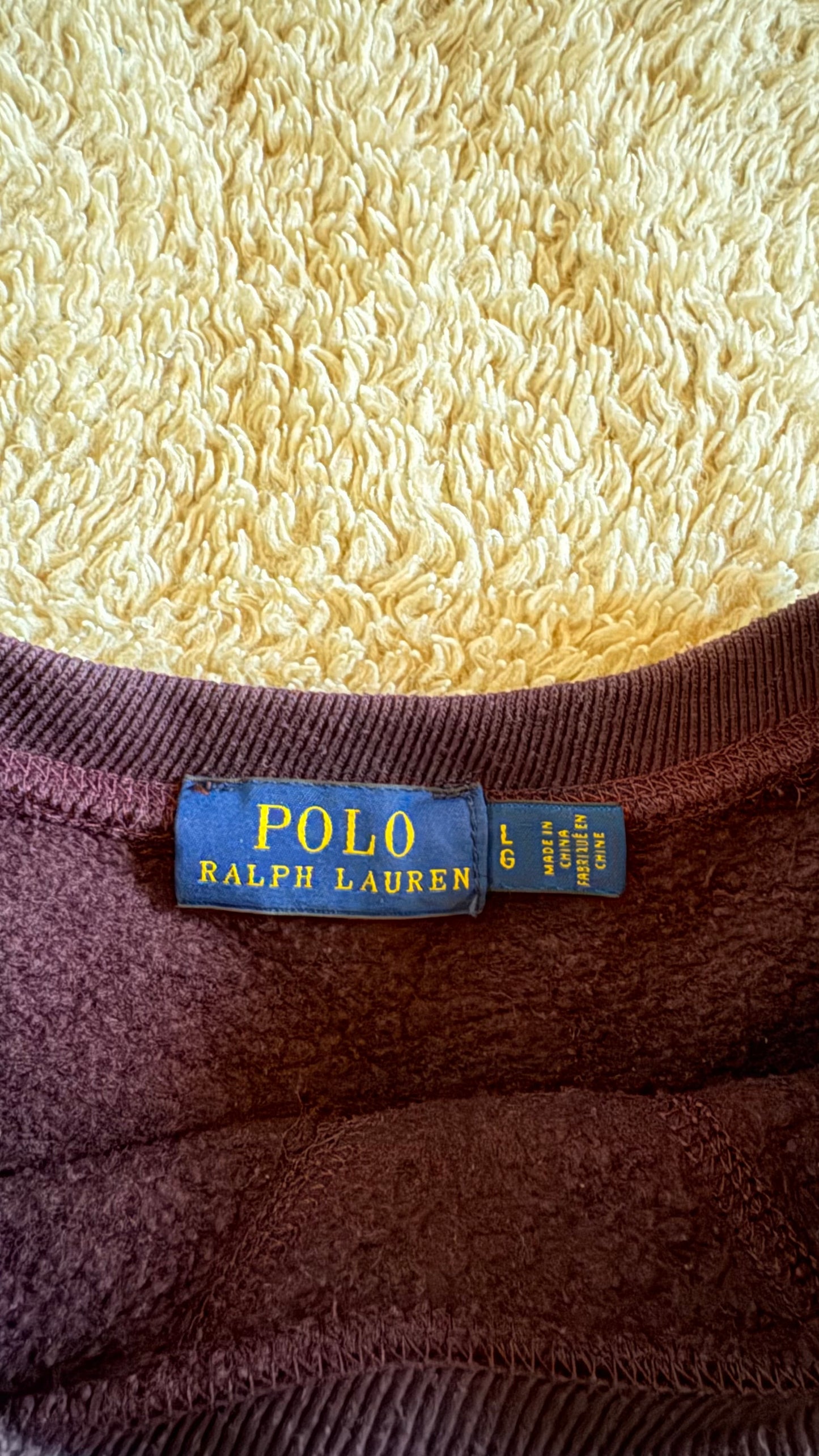 Sweat col rond bordeaux Ralph Lauren - L/XL
