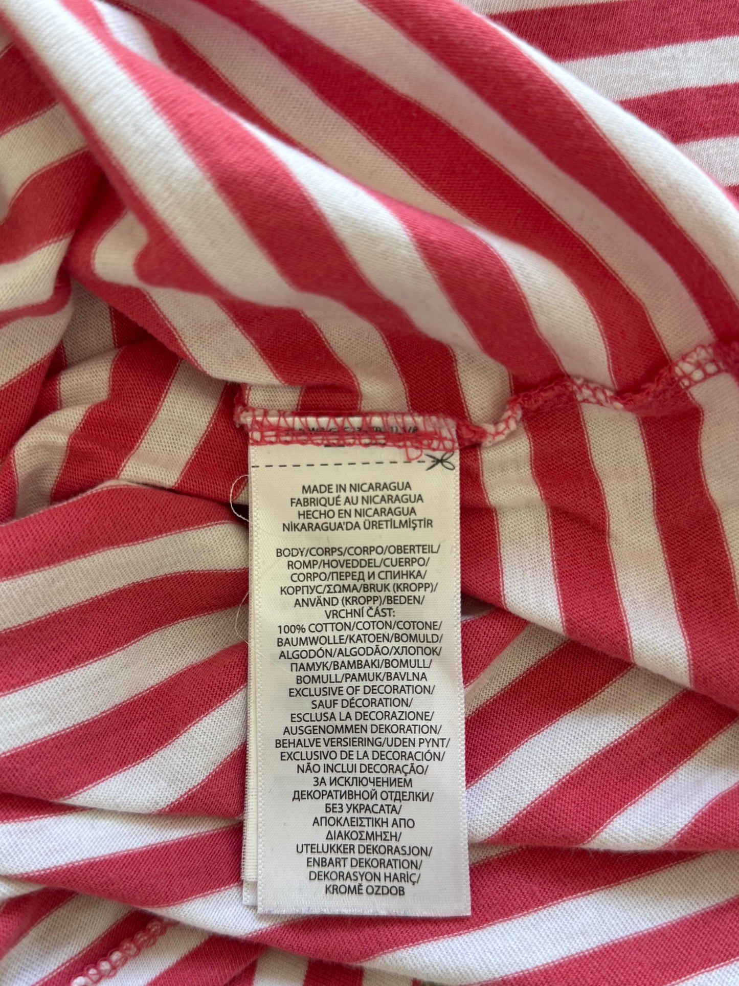 T-shirt à rayures framboise Ralph Lauren - M