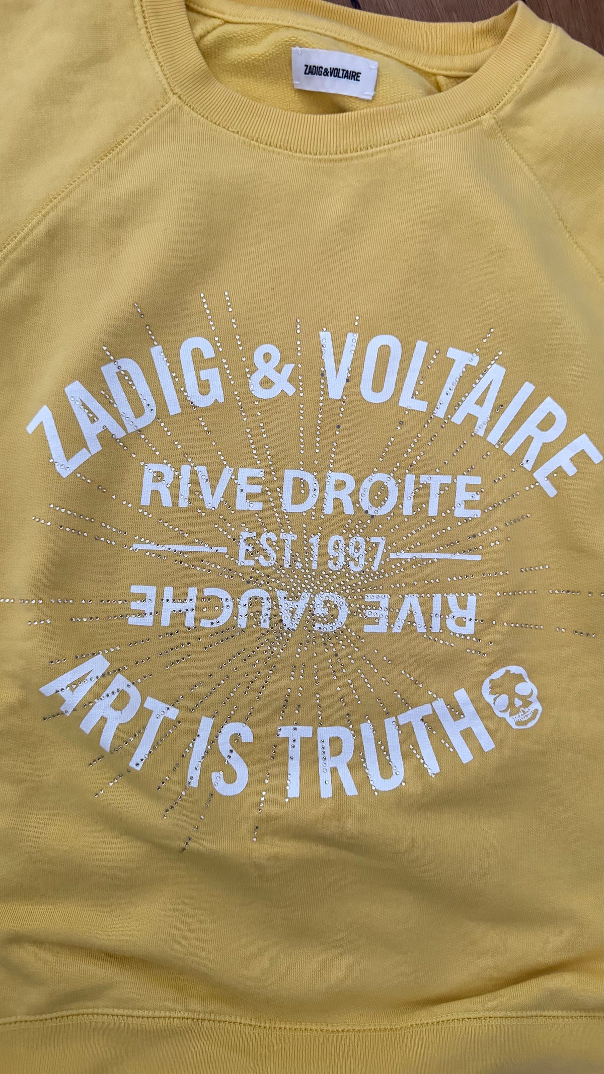 Sweat jaune pailletés Zadig & Voltaire - S oversized