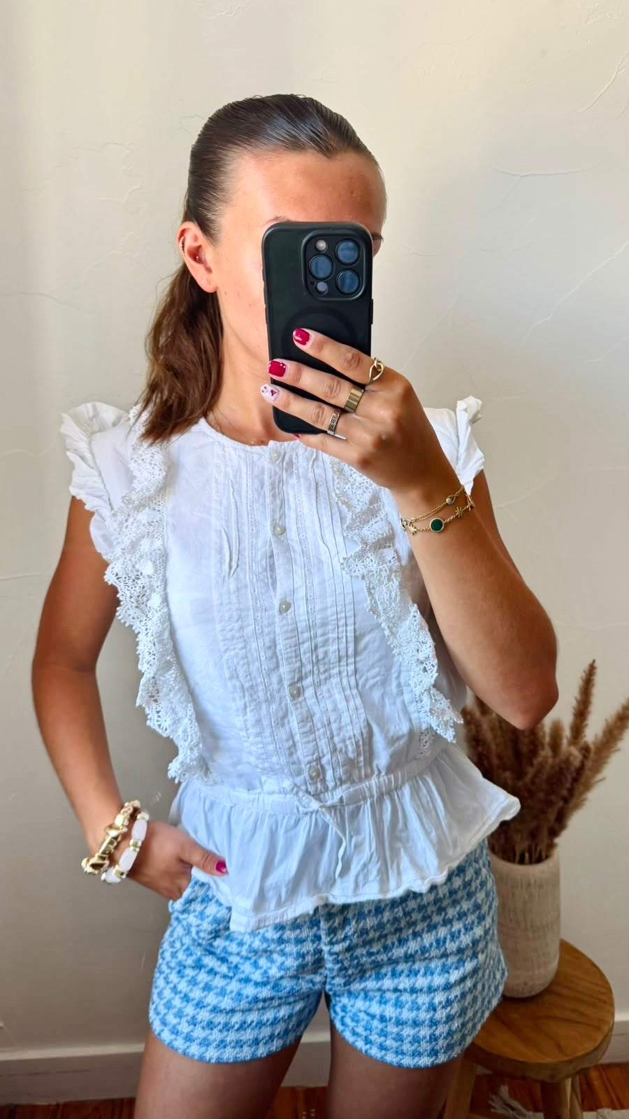 Blouse manches courtes blanche Zadig & Voltaire - S