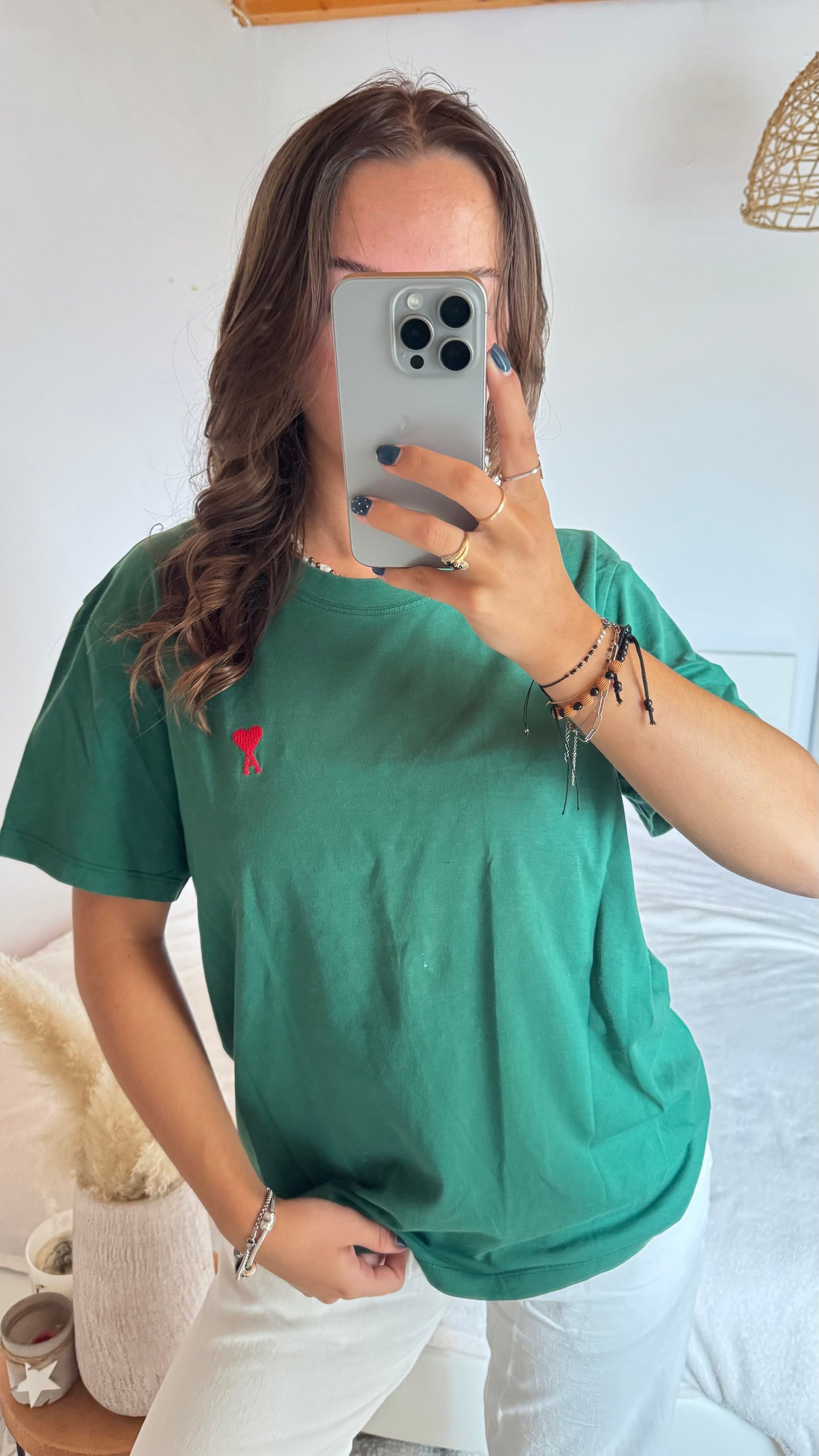 T-shirt vert foncé Ami Paris - S