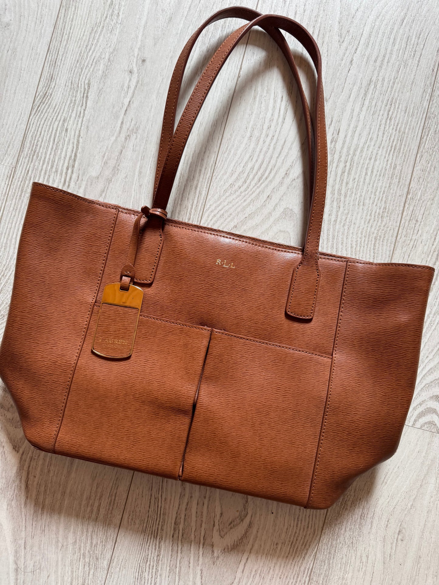 Sac en cuir marron Ralph Lauren