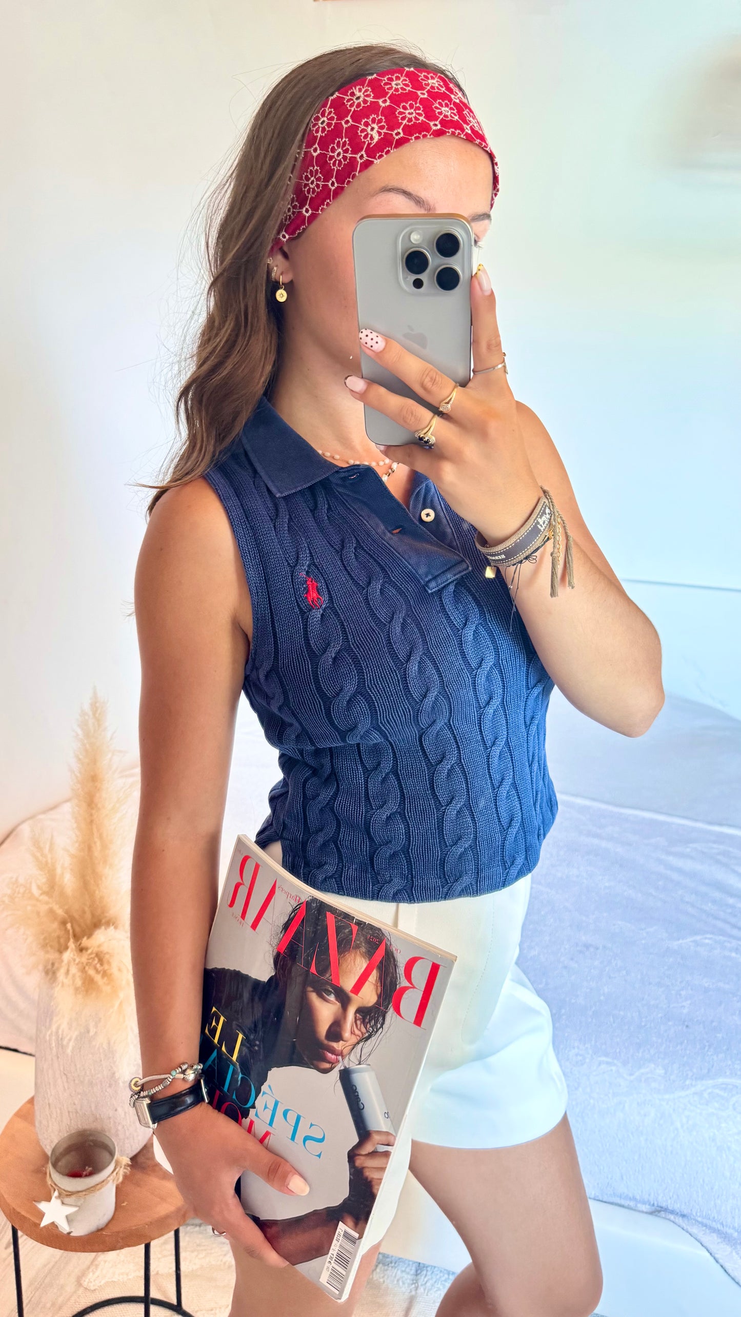 Polo torsadé manches courtes Ralph Lauren - XS