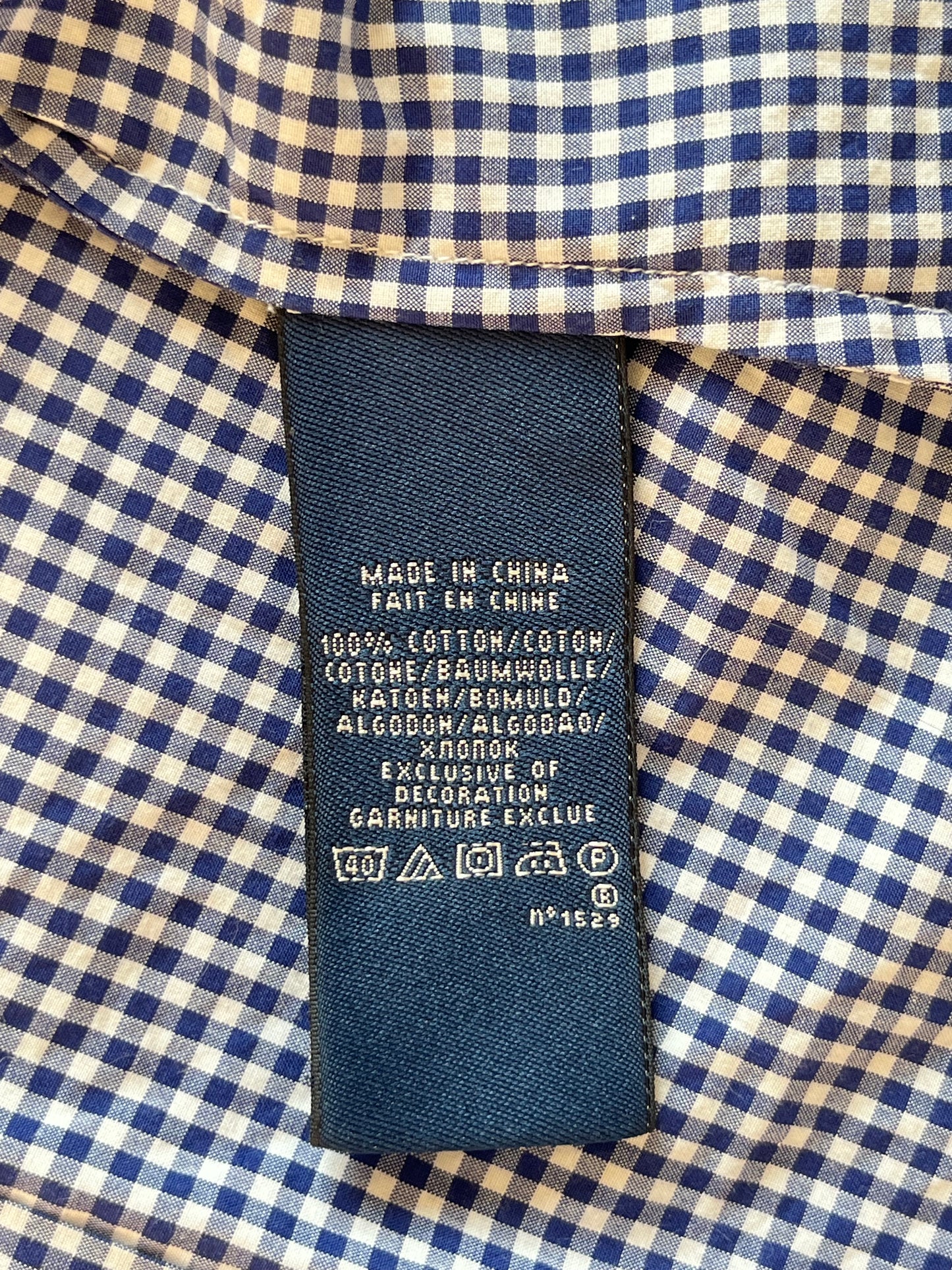 Chemise Ralph Lauren Vichy manches courtes - S