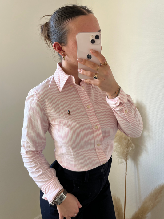 Chemise rayée rose Ralph Lauren - M