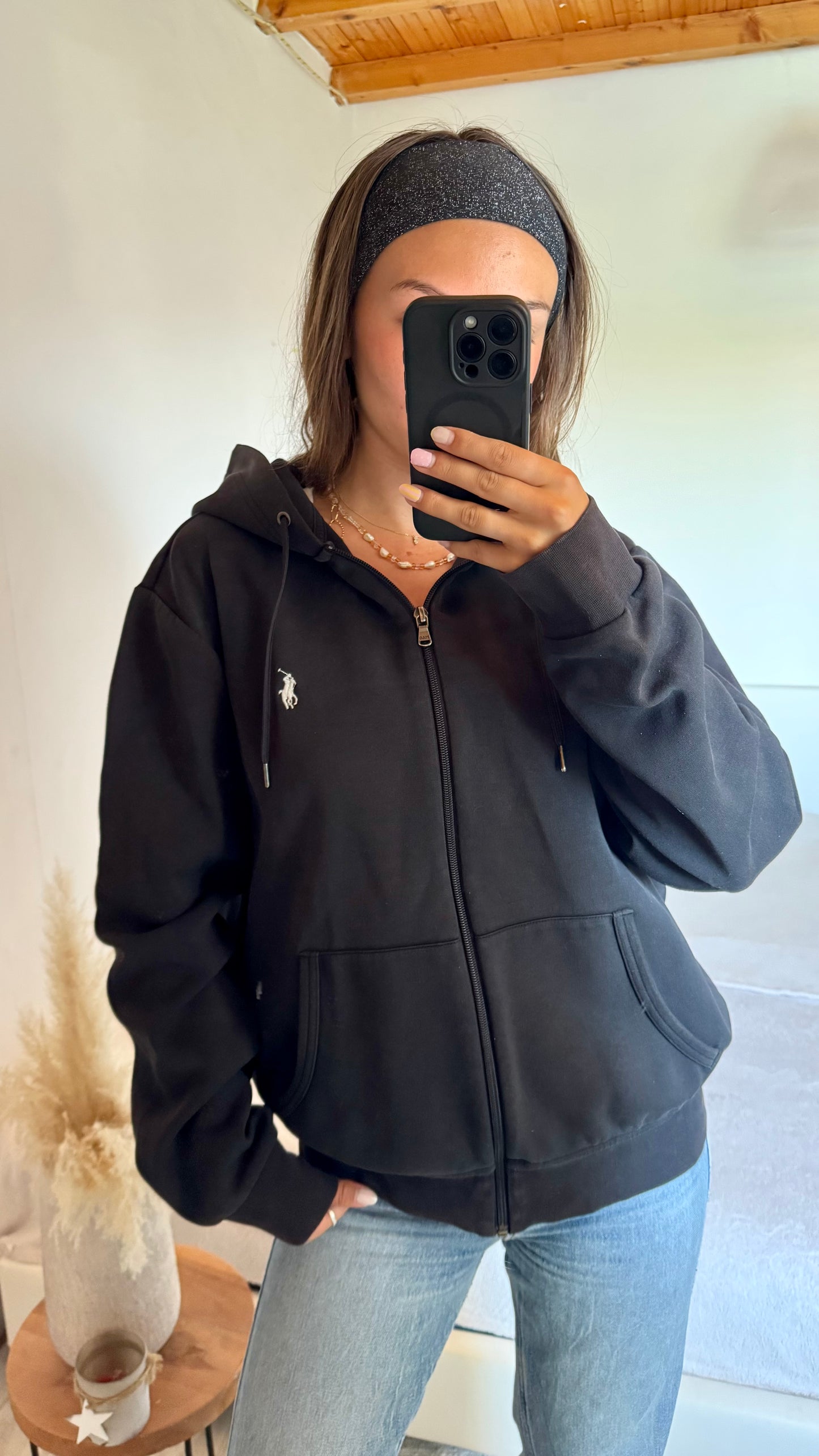 Veste à capuche noire Ralph Lauren - M unisex