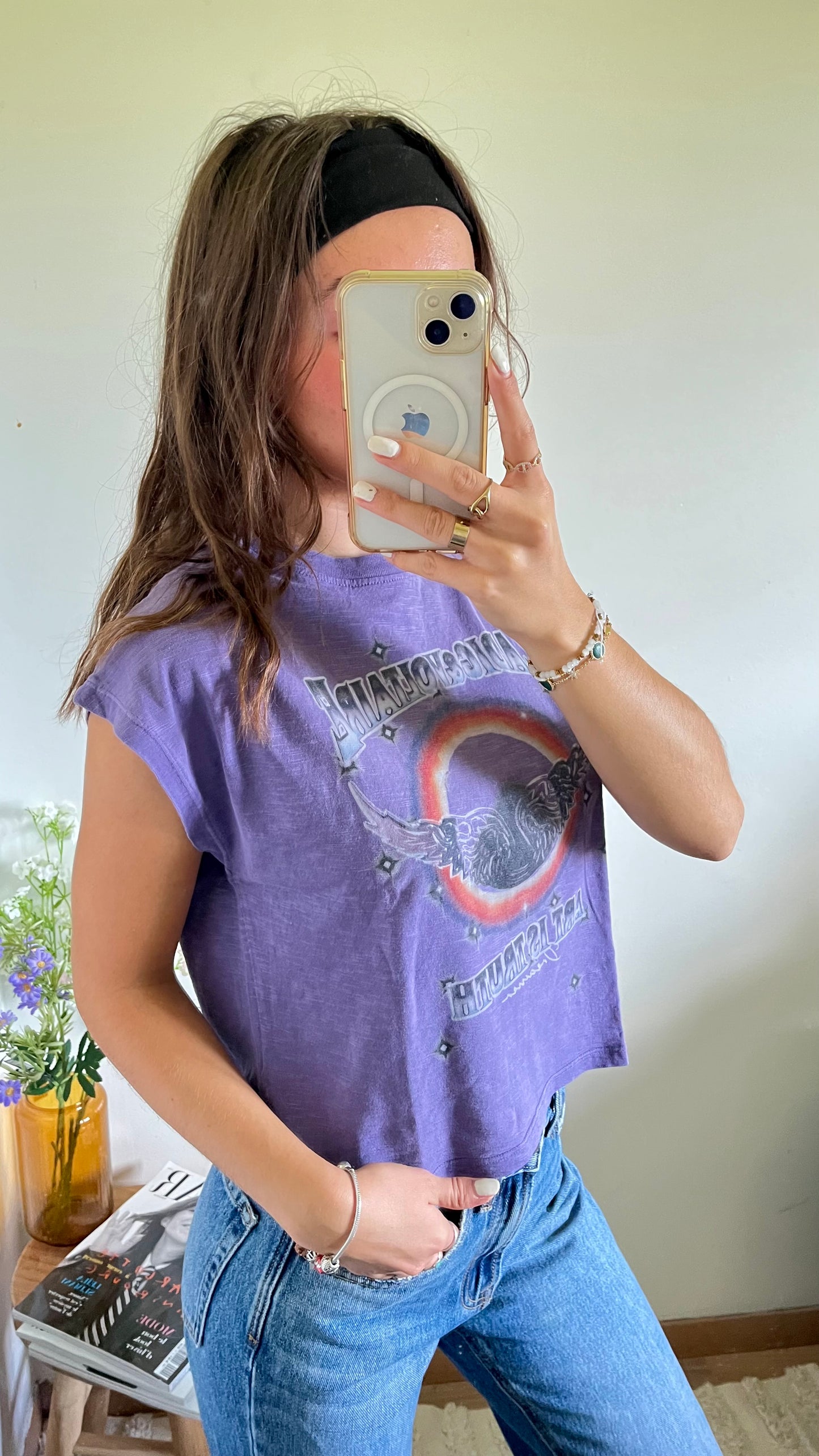 T-shirt violet écritures dos Zadig & Voltaire - S