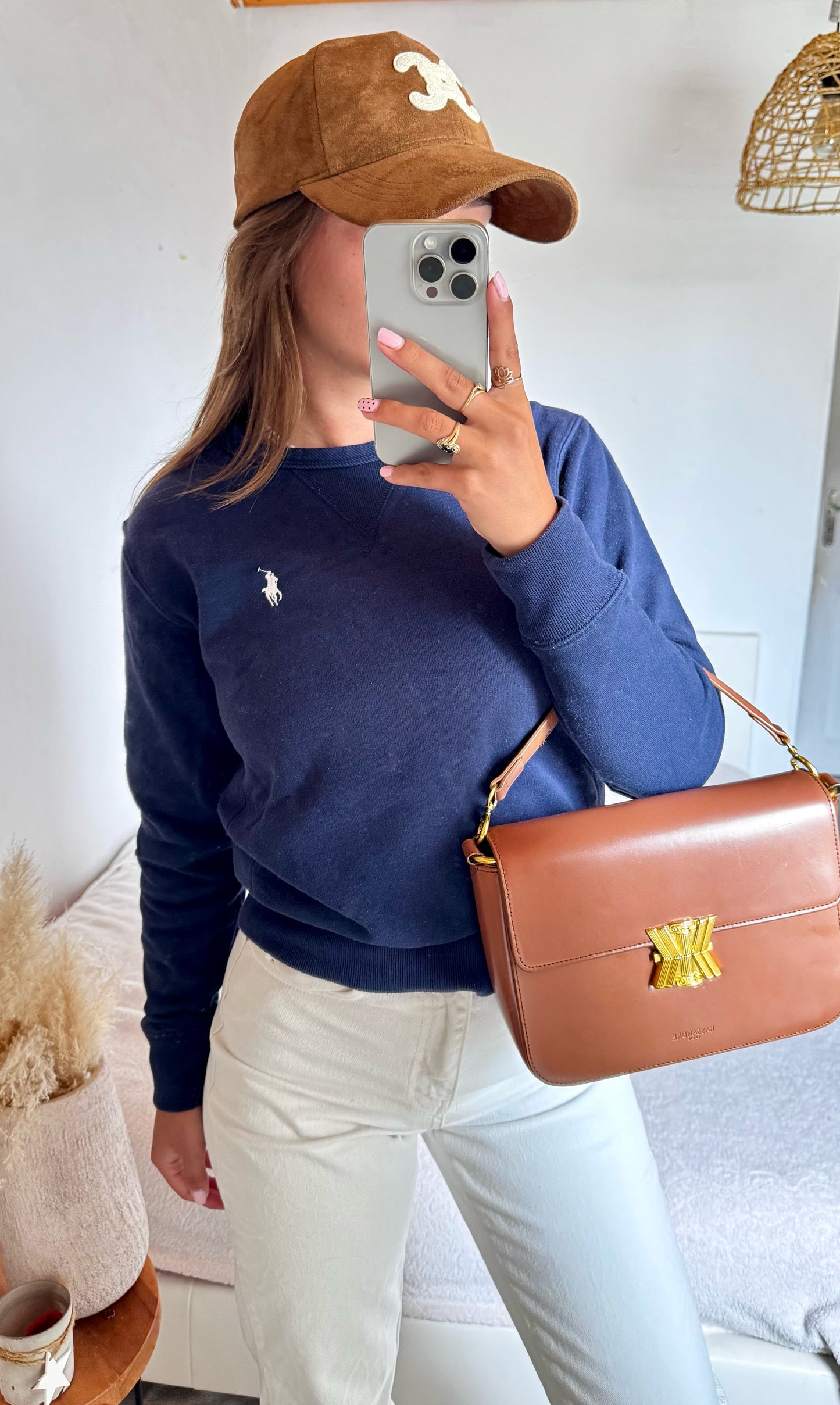 Sweat col rond marine Ralph Lauren - XS