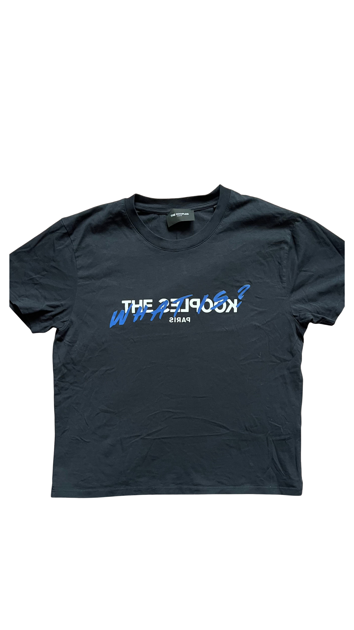 T-shirt noir « What is ? » - S