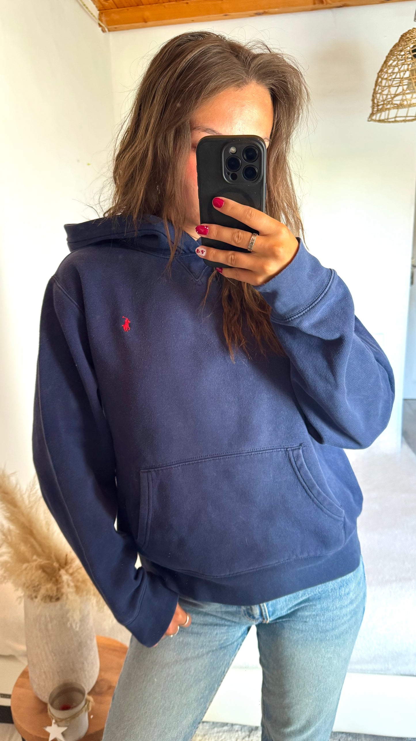 Sweat à capuche marine Ralph Lauren - S
