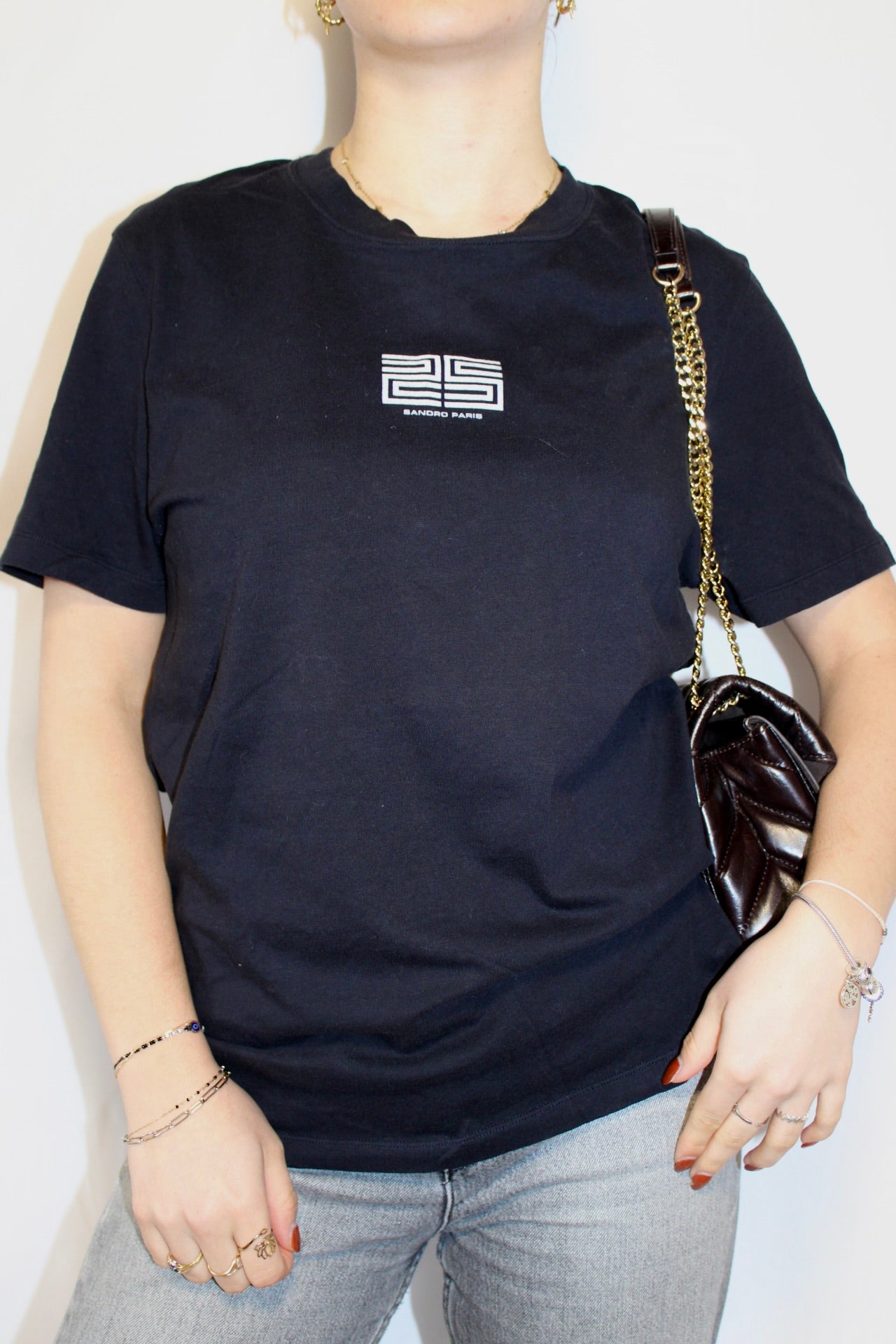 T-shirt noir Sandro - M/L