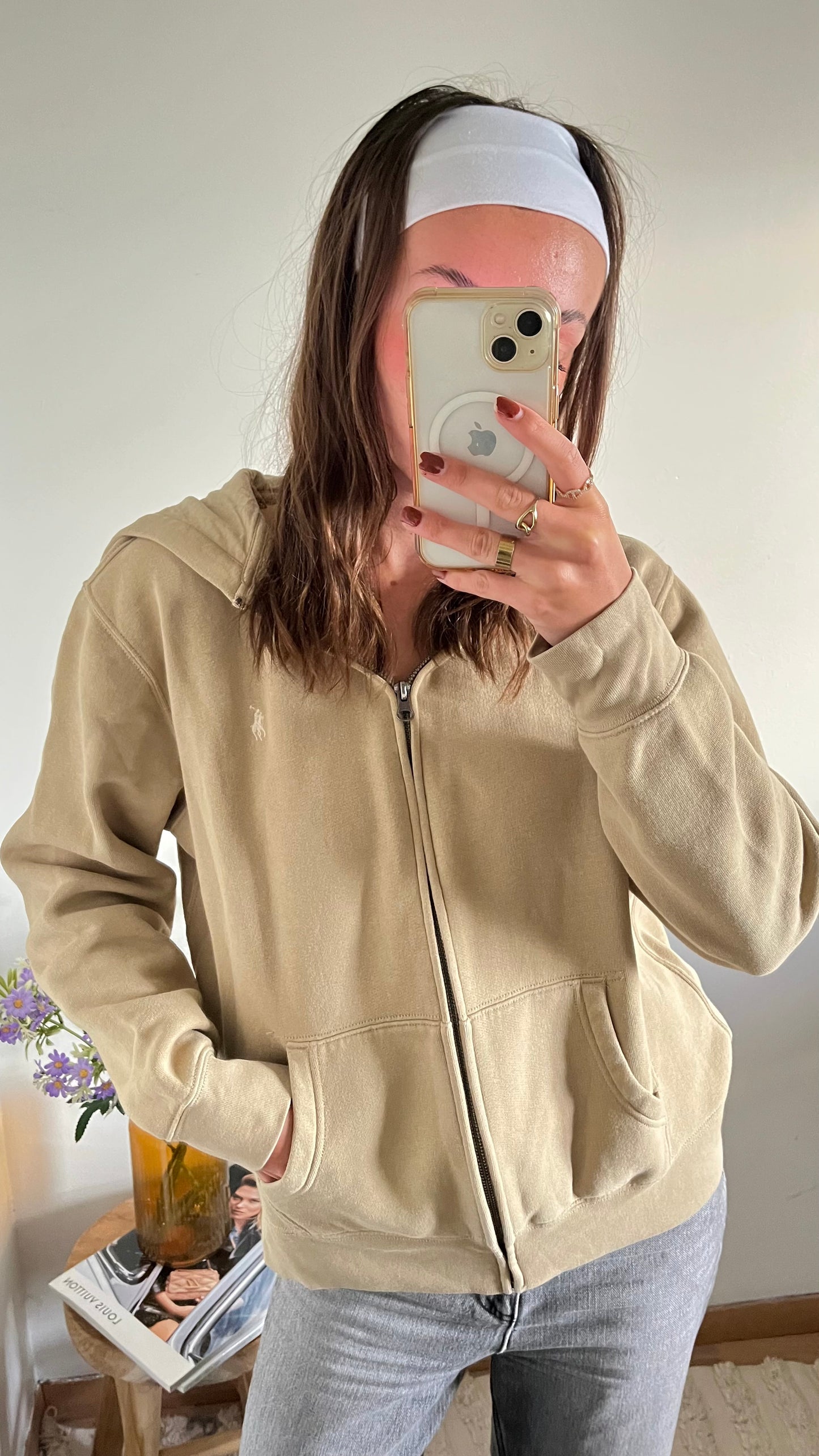 Veste à capuche kaki clair Ralph Lauren - M