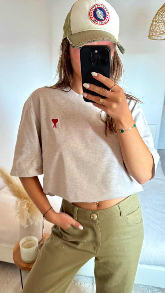 T-shirt beige Ami Paris - L unisex