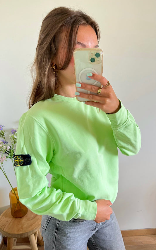 Pull vert pomme Stone Island - S