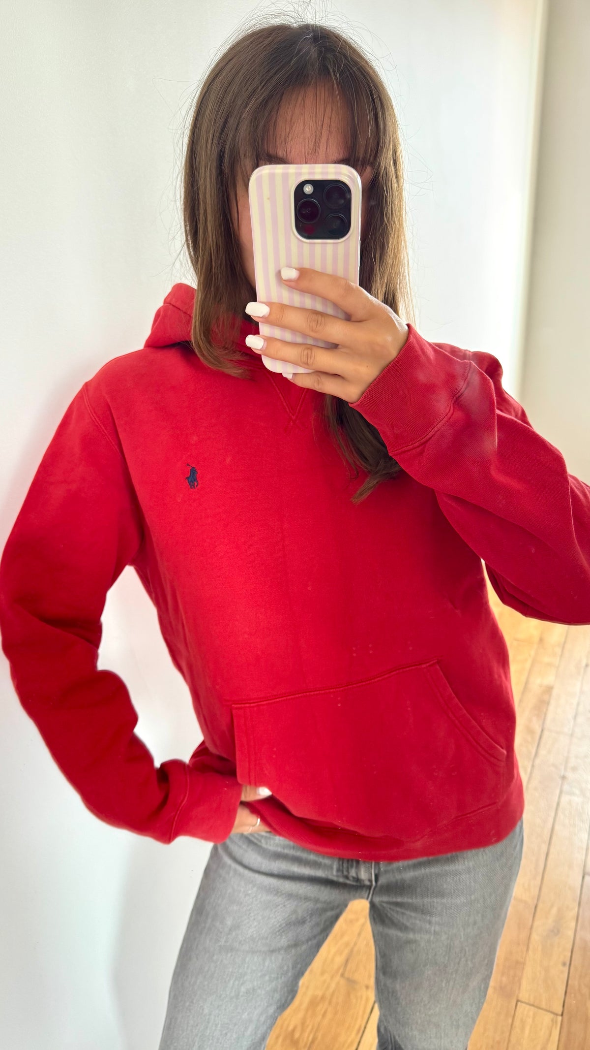 Sweat à capuche rouge Ralph Lauren - S/M