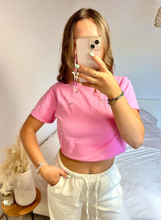 T-shirt rose Tommy Hilfiger - M