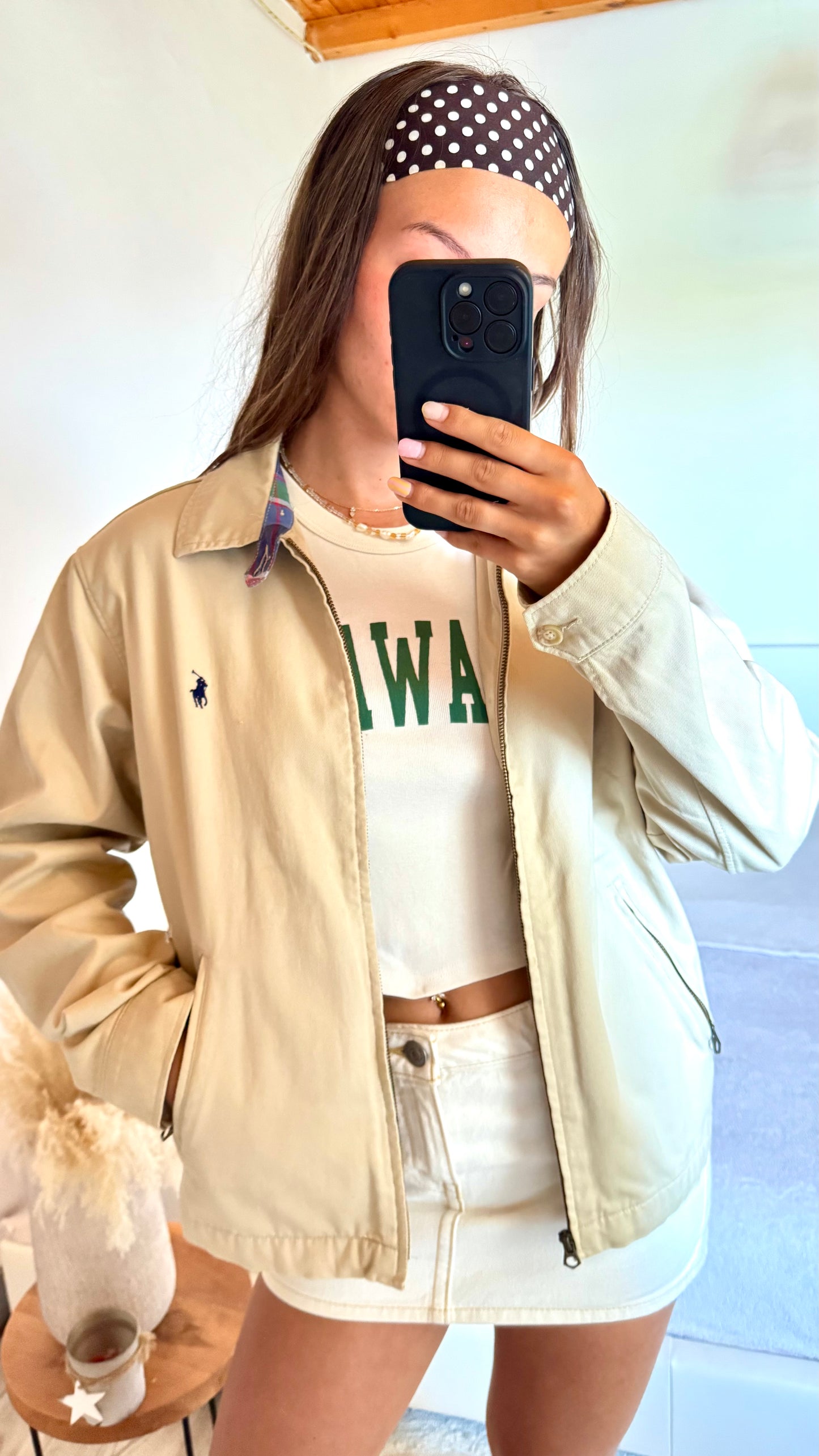 Veste en toile de coton beige Ralph Lauren - S