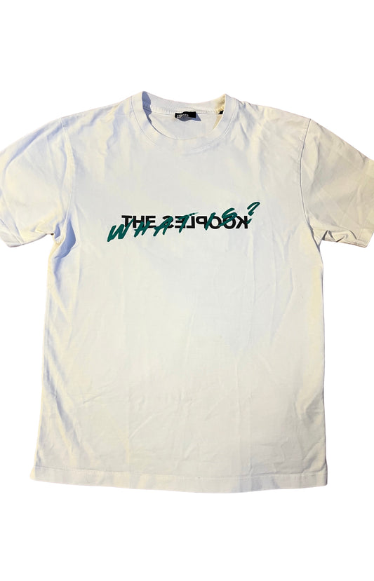 T-shirt blanc « What is? » - S