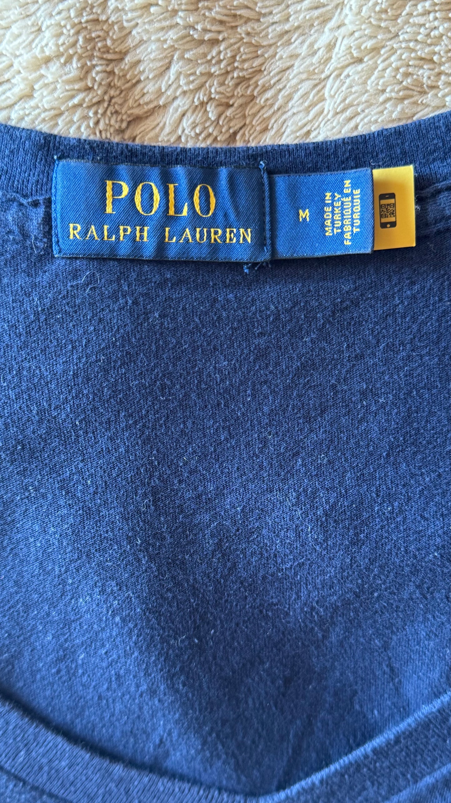 T-shirt marine col V Ralph Lauren - M