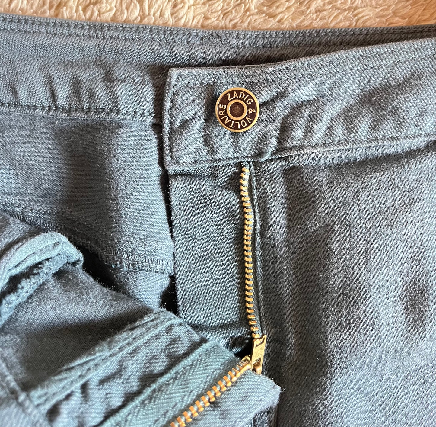 Jupe en jean kaki Zadig & Voltaire - 36