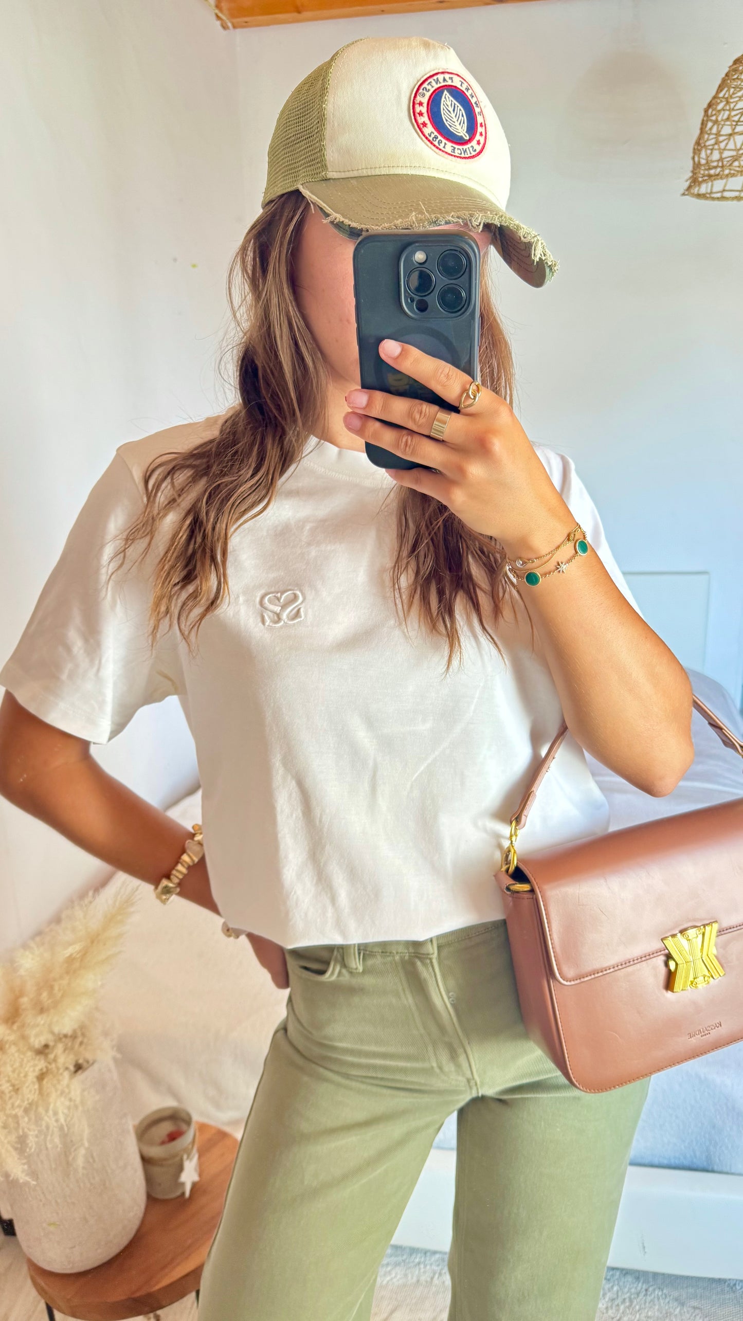 T-shirt blanc brodé Sandro - M
