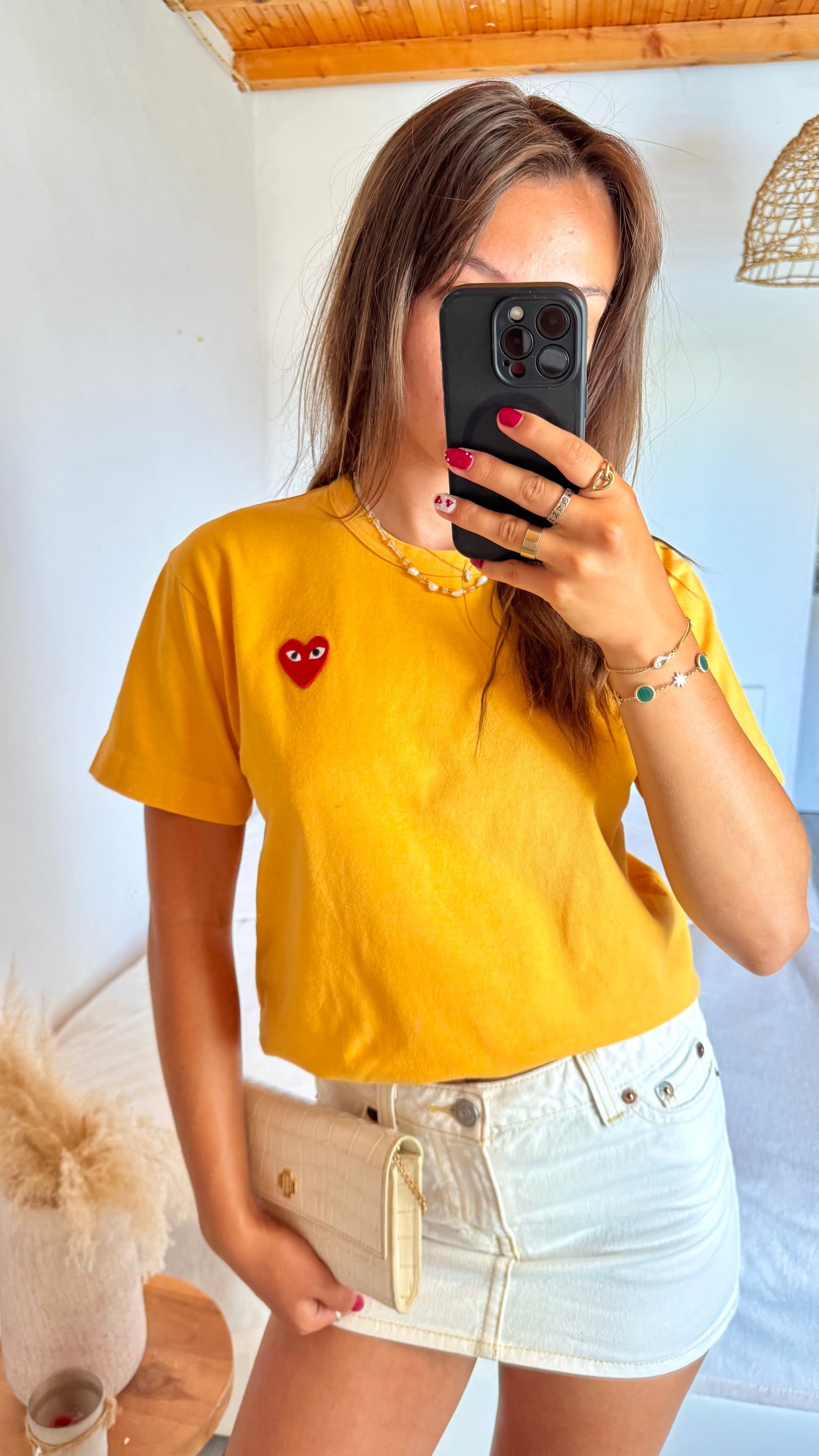 T-shirt jaune Comme des garçons - S