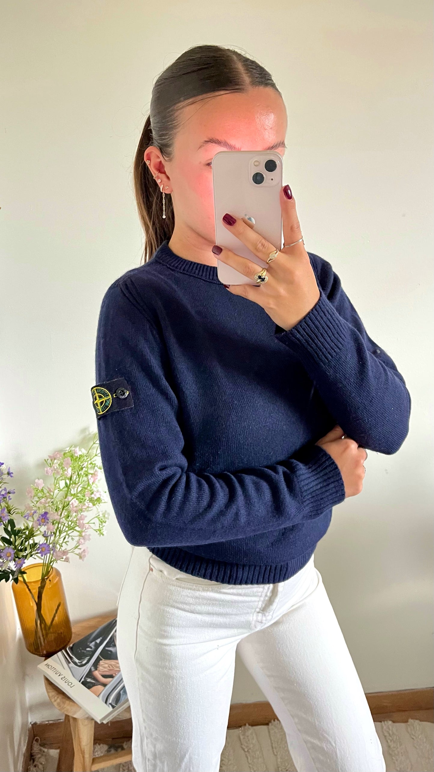 Pull Stone Island en laine & cachemire - S