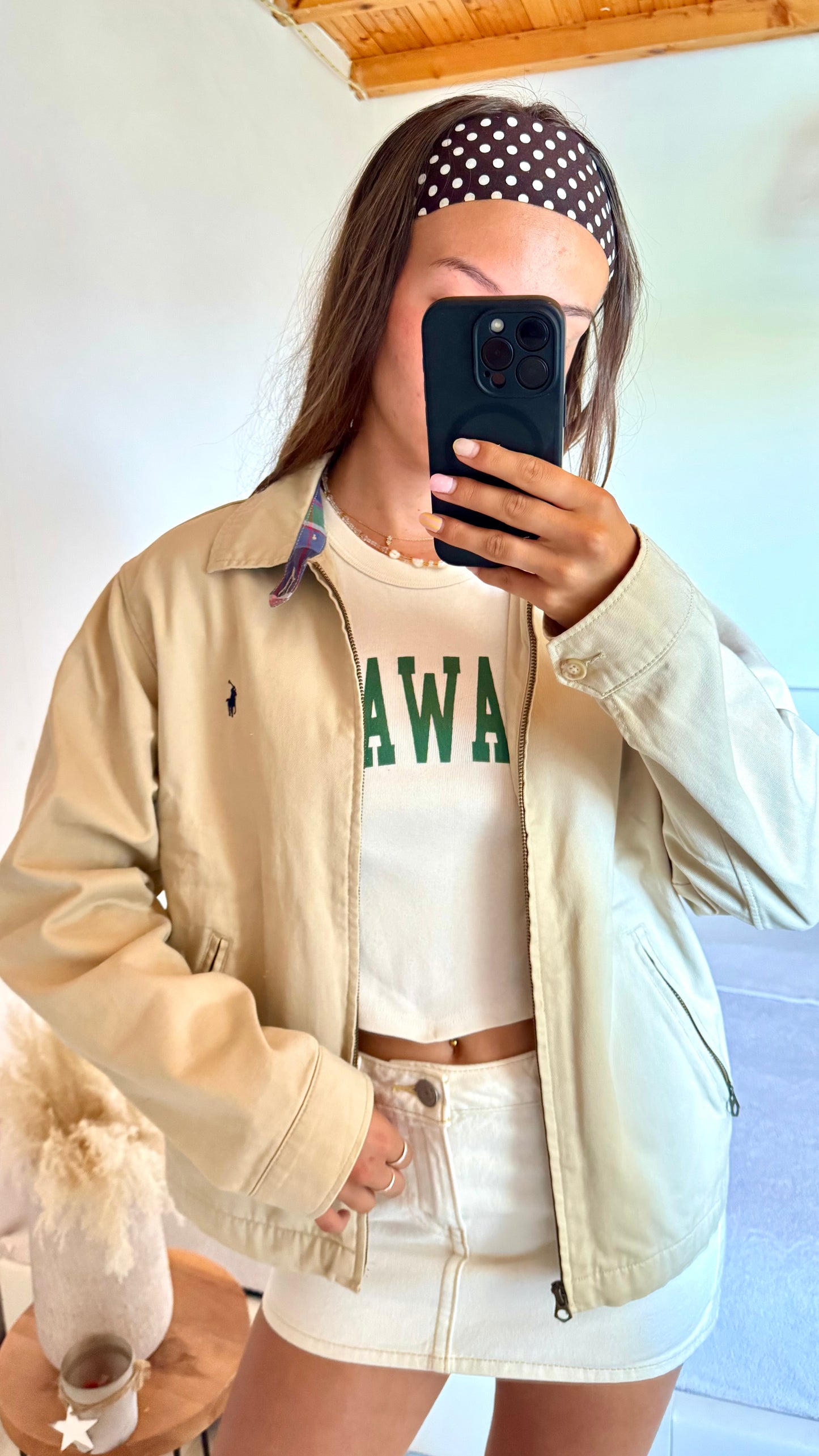 Veste en toile de coton beige Ralph Lauren - S